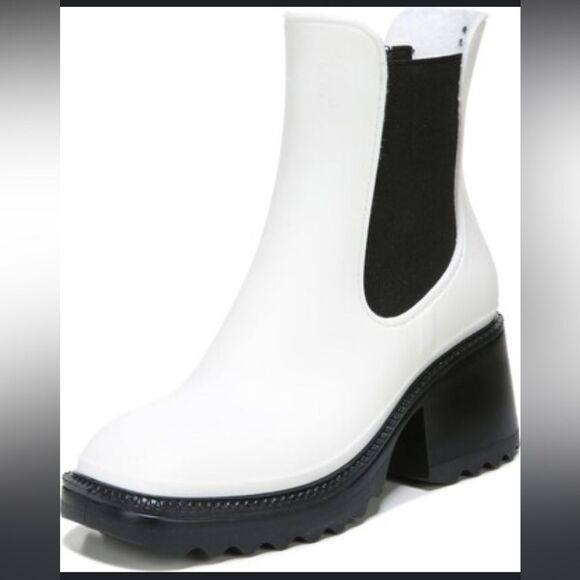 CIRCUS NY KATIANA RAIN BOOT BY SAM EDELMAN NWOT IN A SIZE 6 WHITE AND BLACK - Picture 2 of 5